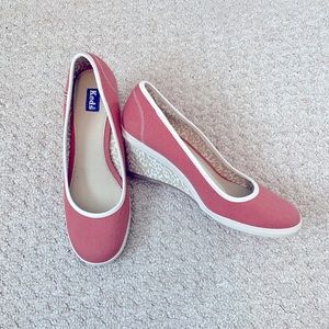 NWOT Keds Canvas Skimmer Wedges